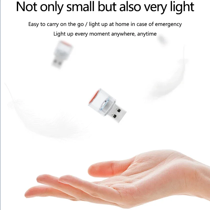 1x Night Light LED Interior Lights USB Mini Interior Ambient Lighting Decorative Lamp Indoor Lighting RGB for Bedroom Car Office