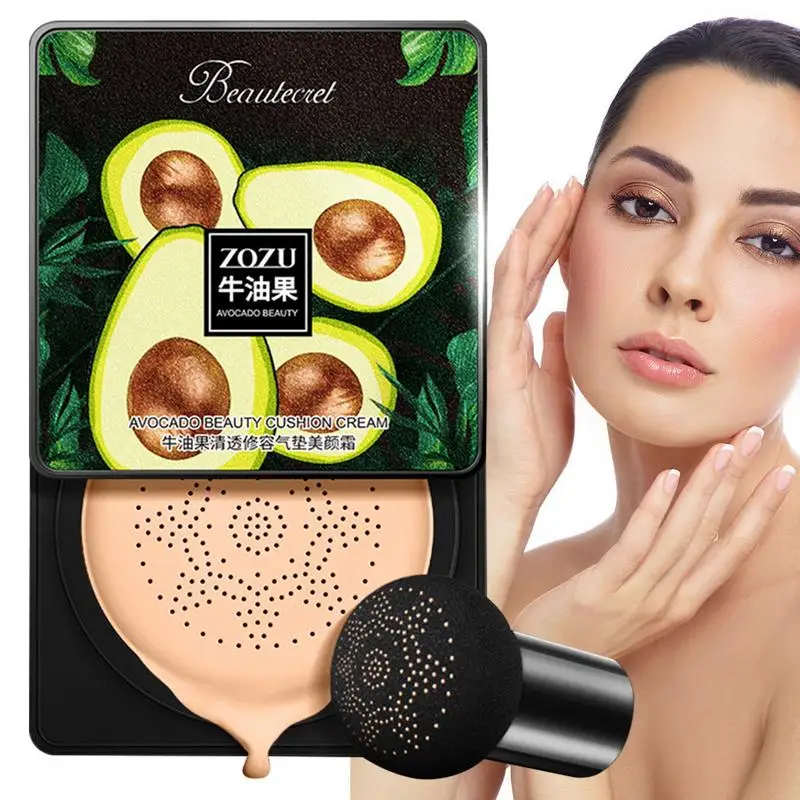 Air Cushion CC Cream Avocado CC Cream Foundation Long Lasting Matte Concealer Moisturizing BB Cream Makeup For Women & Girls