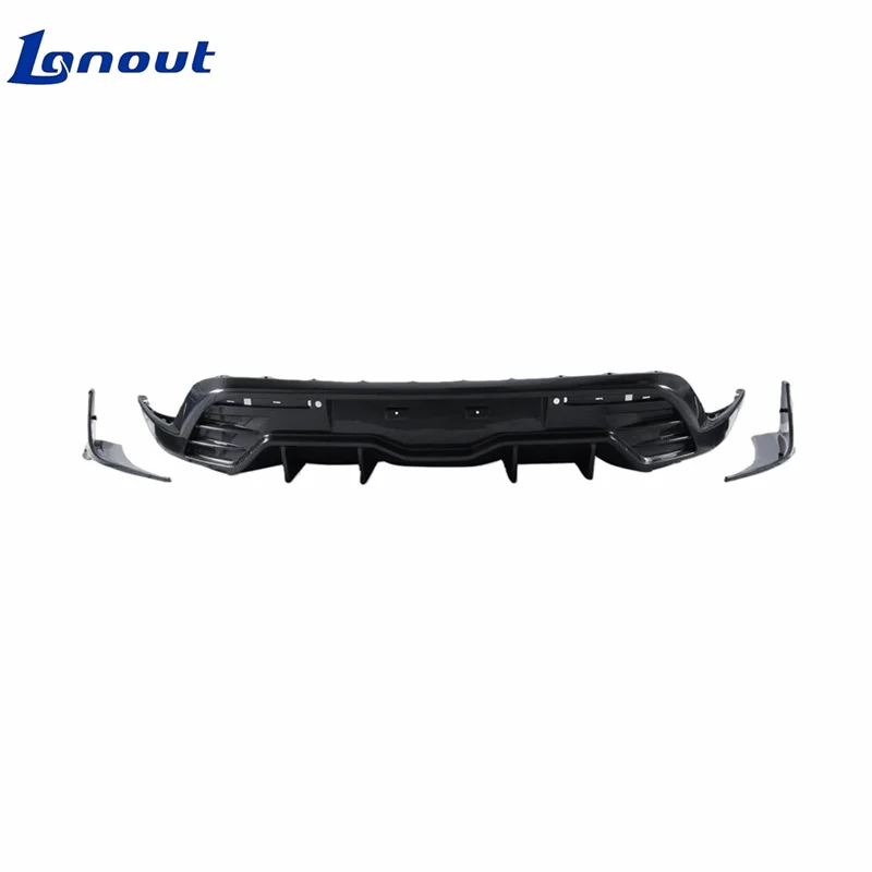 PK Style Dry Carbon Fiber Rear Diffuser Rear Bumper Lip Body Kit Suitable for Porsche Taycan Upgrade
