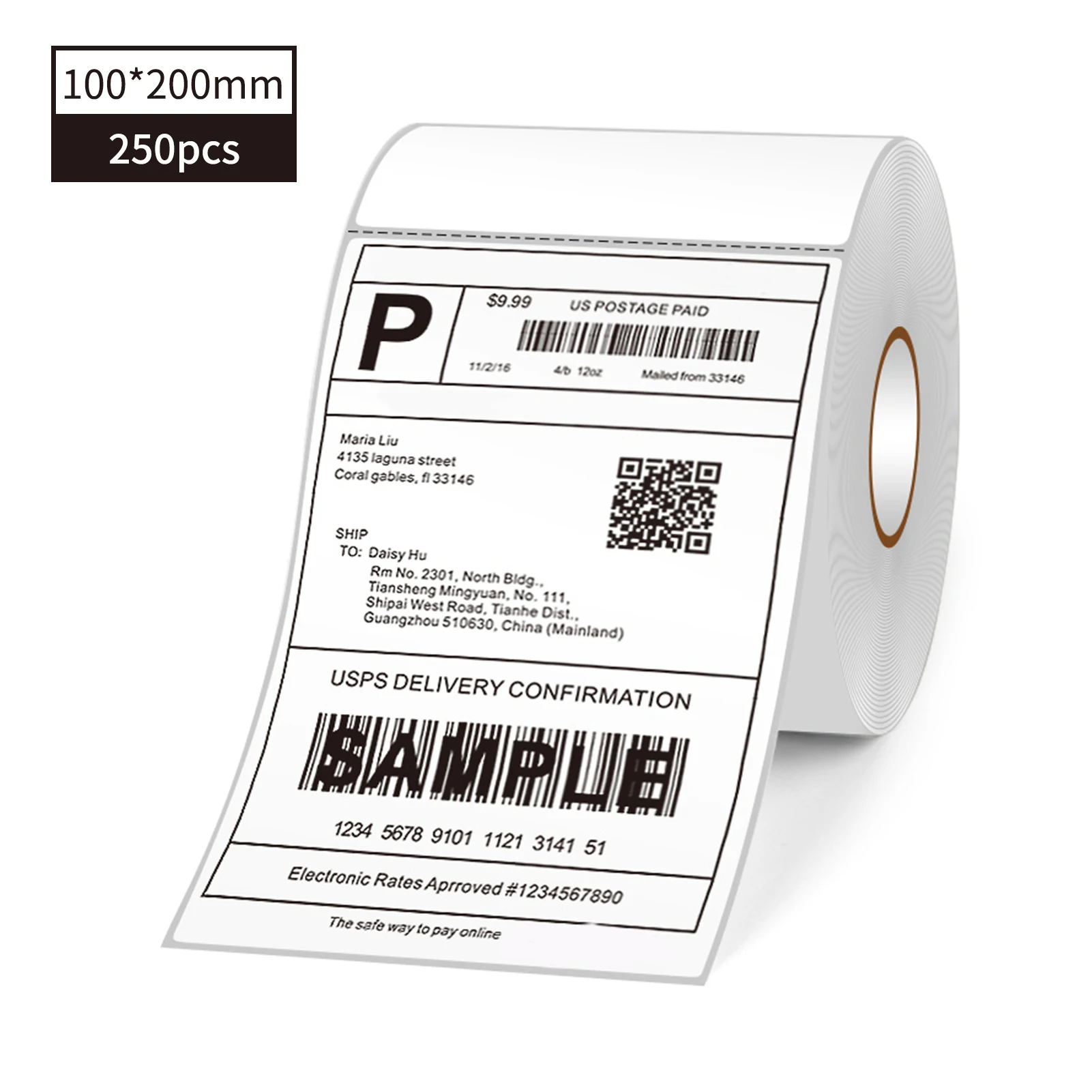 Thermische Verzendlabels Roll Shipping Pakket Thermische Printer All-Purpose Label Papier Sticker Zelfklevend Voor Express