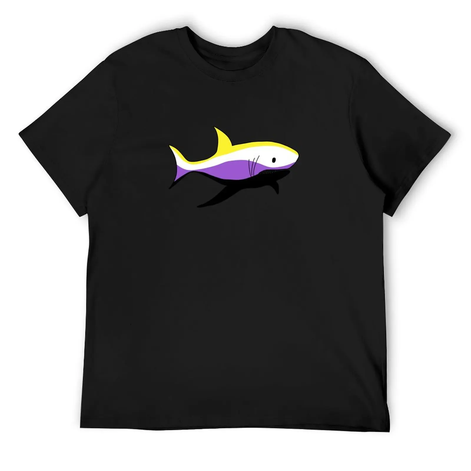 

Nonbinary Pride Shark Purple Lgbtq T-Shirt cute clothes street wear fitted t shirts for men