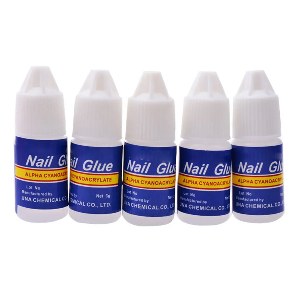 5 pcs Nail Nails Manicure Art Polish Halloween Christmas New Year Nails Tips Glue Acrylic Nail Glue Nail Sticker Glue Non