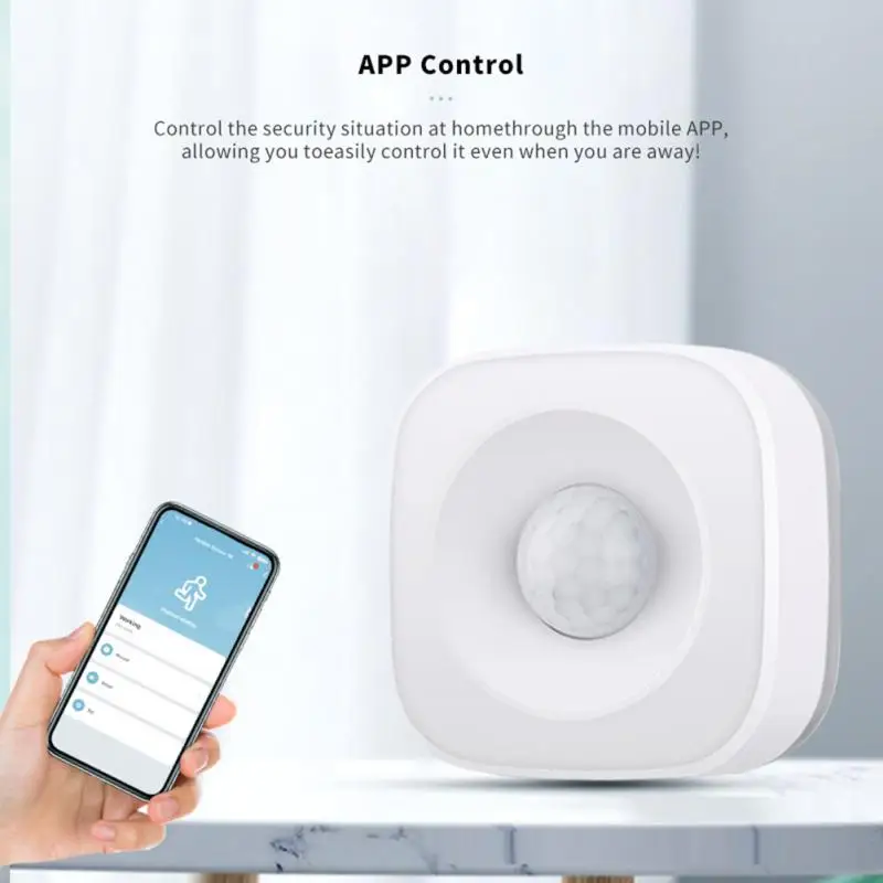Tuya WiFi Movement Motion Sensor PIR Detector Smart Life APP Home Alarm Security System Detect Human Body Work with Alexa