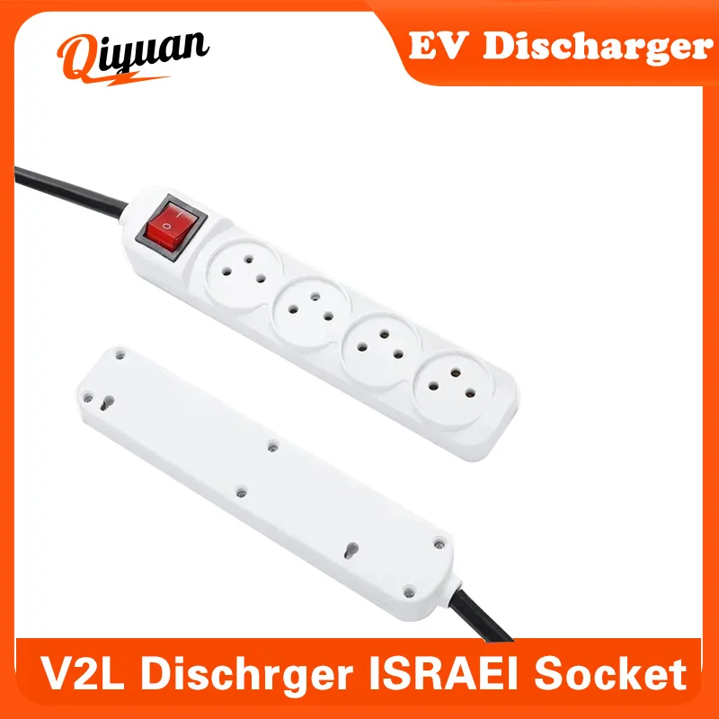 16A EVSE GBT Type2 Plug lsrael Socket V2L Discharger For IEC62196 GBT Car EV Cable Support BYD Kia Hyundai Discharge V2L Vehicle