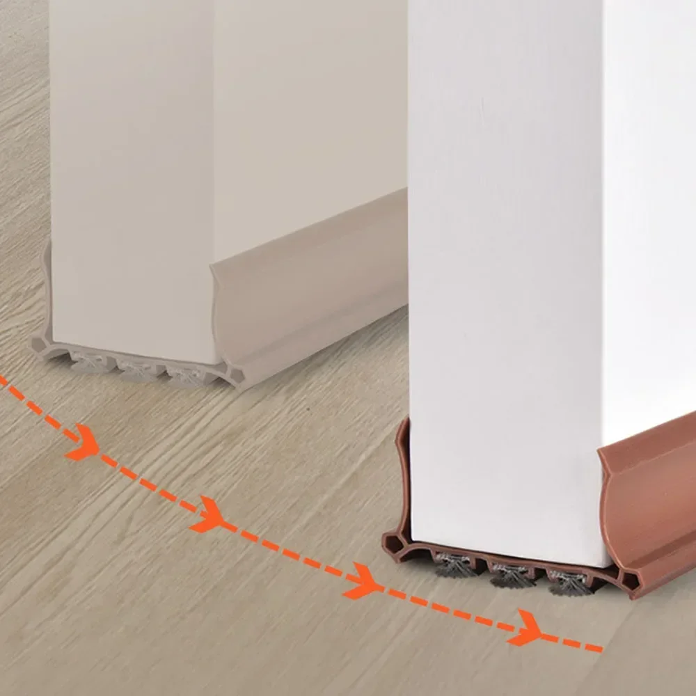 

New Mute Door Bottom Sealing Strip Door Insulation Anti-mosquito Sealing Without Glue Wool Strip Bedroom Sound Insulation Strip