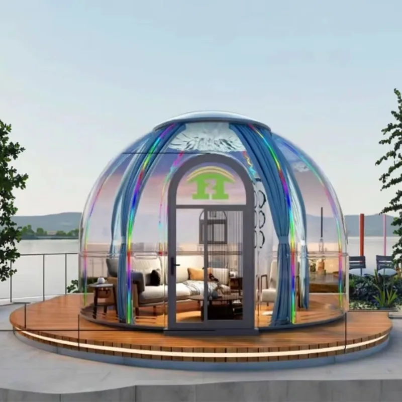 Transparent Bubble Starry Sky Room Outdoor Panoramic Transparent Dome Tent Polycarbonate Star View Dome House