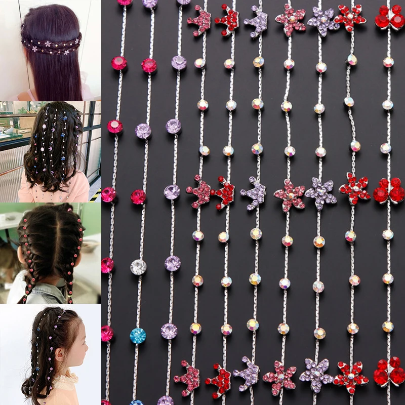 

1PC Fashion Crystal Kids Head Chain Hair Accessories Elegant Headpiece Bling Bridal Hair Chain Jewelry