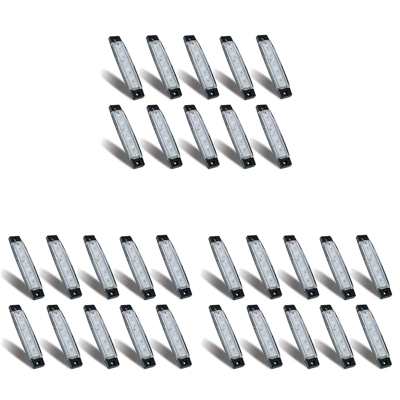 30 stuks Marine Bootverlichting, 12V 24V Waterdichte Boot Interieur Navigatie Strip Licht Dek Spiegel Stap Cockpit Verlichting,E