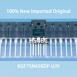 10Pcs/Lot KGF75N65KDF-U/H KGF75N65KDF 75N65KDF 75N65 TO-247 75A 650V IGBT Power Transistor 100% New Imported Original