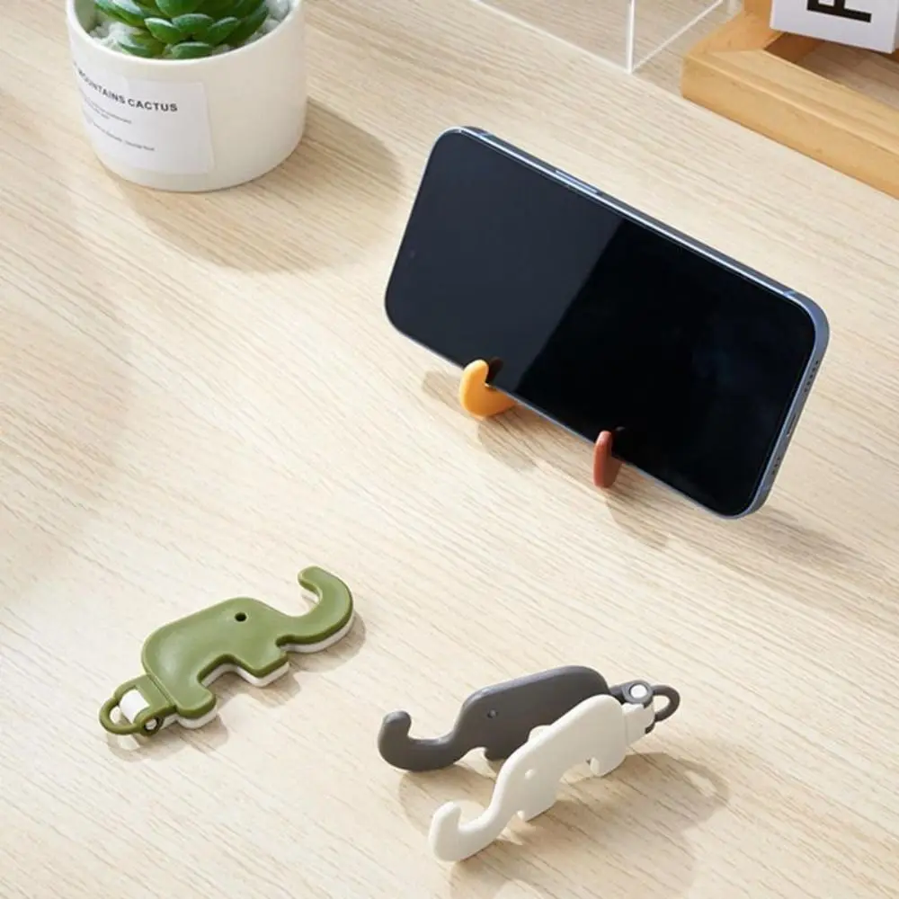 Elephant Mini Elephant Mobile Phone Stand Storage Mini Elephant Phone Holder Key Chain Cartoon Animal Foldable