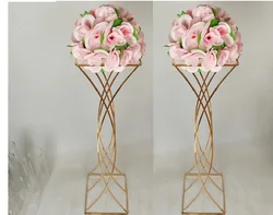 4pcs Metal Electroplating Flower Stand, Road Lead, Hotel, Restaurant, Home Furnishing, Vase Ornament