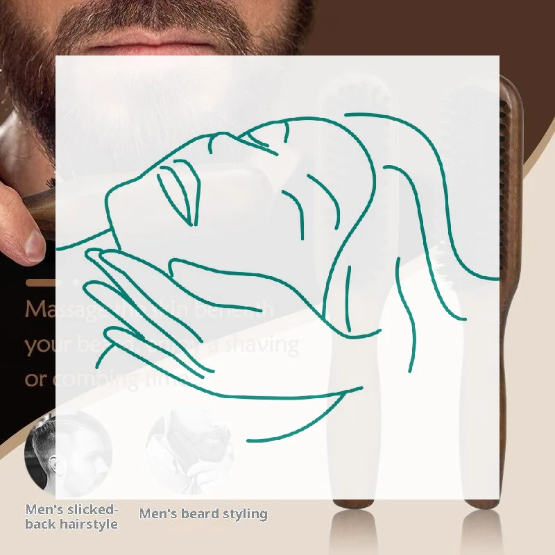 

Wood Handle Boar Bristle Beard Brush Shaving Tool Hair Brush Wooden Men Beard Shaving Brush Hair Stylist Mustache Brushes