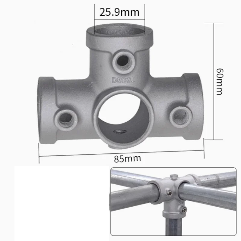 OD 25mm Pipe fitting Pipe joint Connector Elbow Tee Base Flat Fitting Connection Fastener Steel Tube Shelf Parts Aluminum alloy