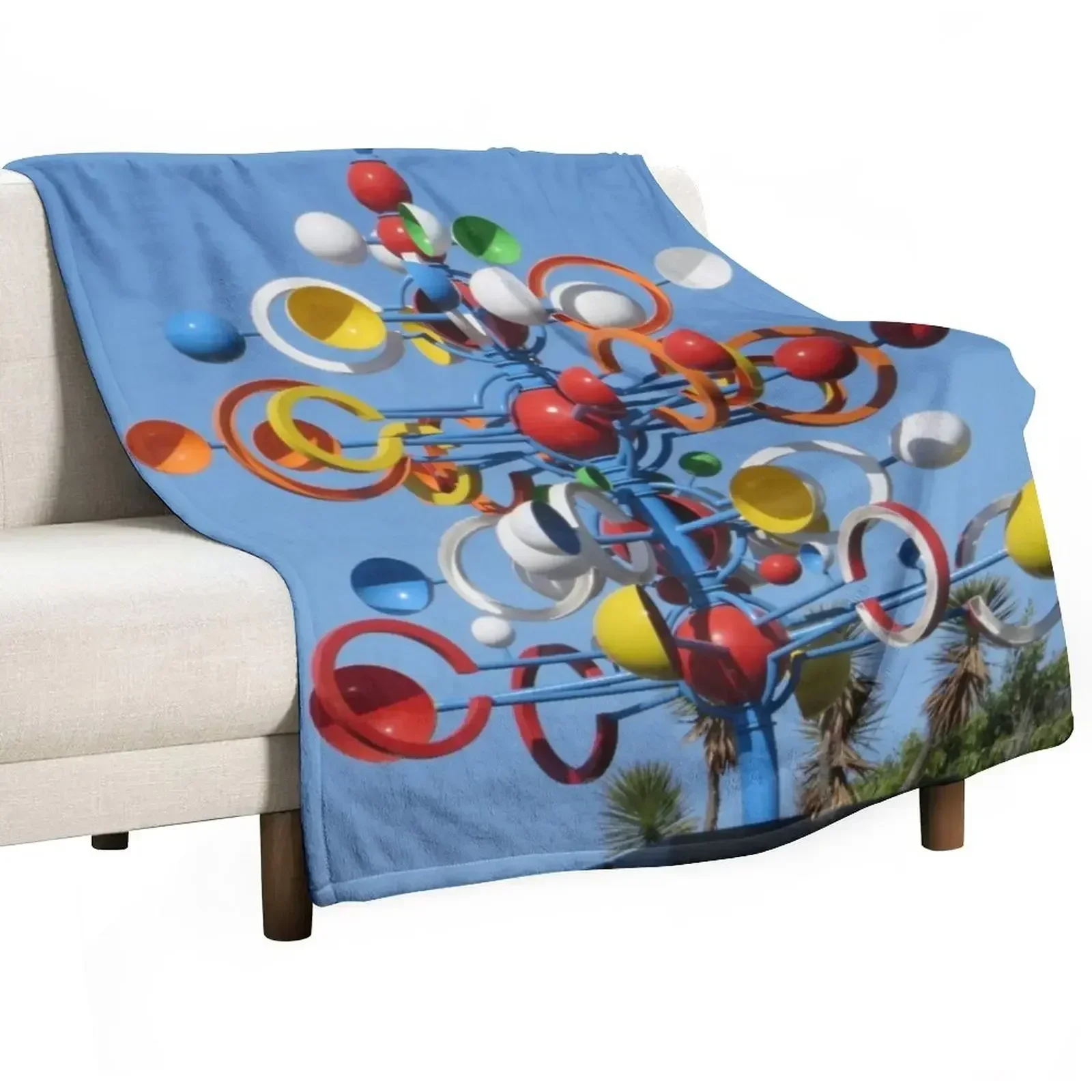 

Cesar Manrique Circular Wind Sculpture Throw Blanket Quilt Comforter Thins Bed covers Blankets