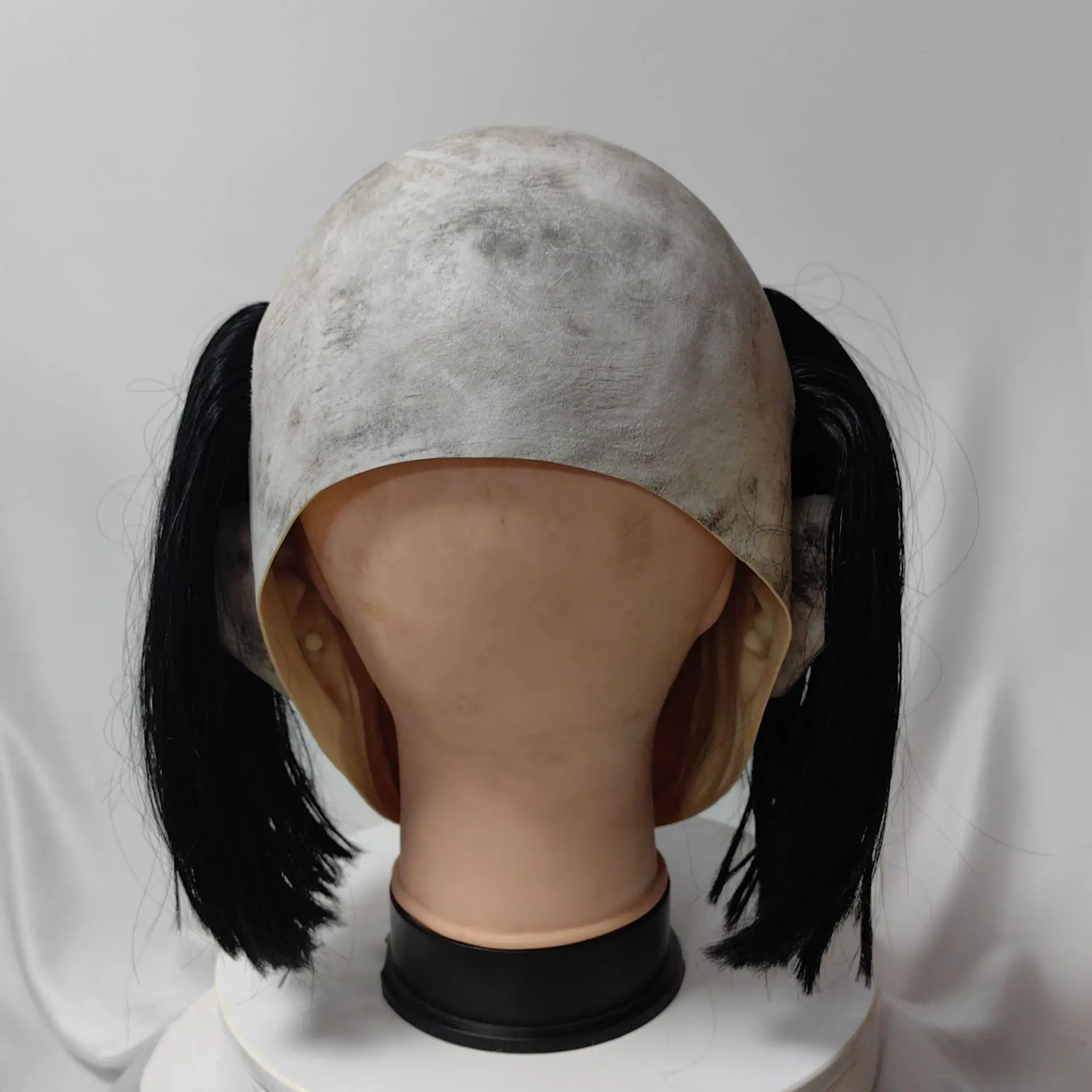 Horror Sorriso Maschera da clown Cosplay Spaventoso Naso nero Capelli Joker Casco in lattice Carnevale di Halloween Vestire Costume da festa Puntelli