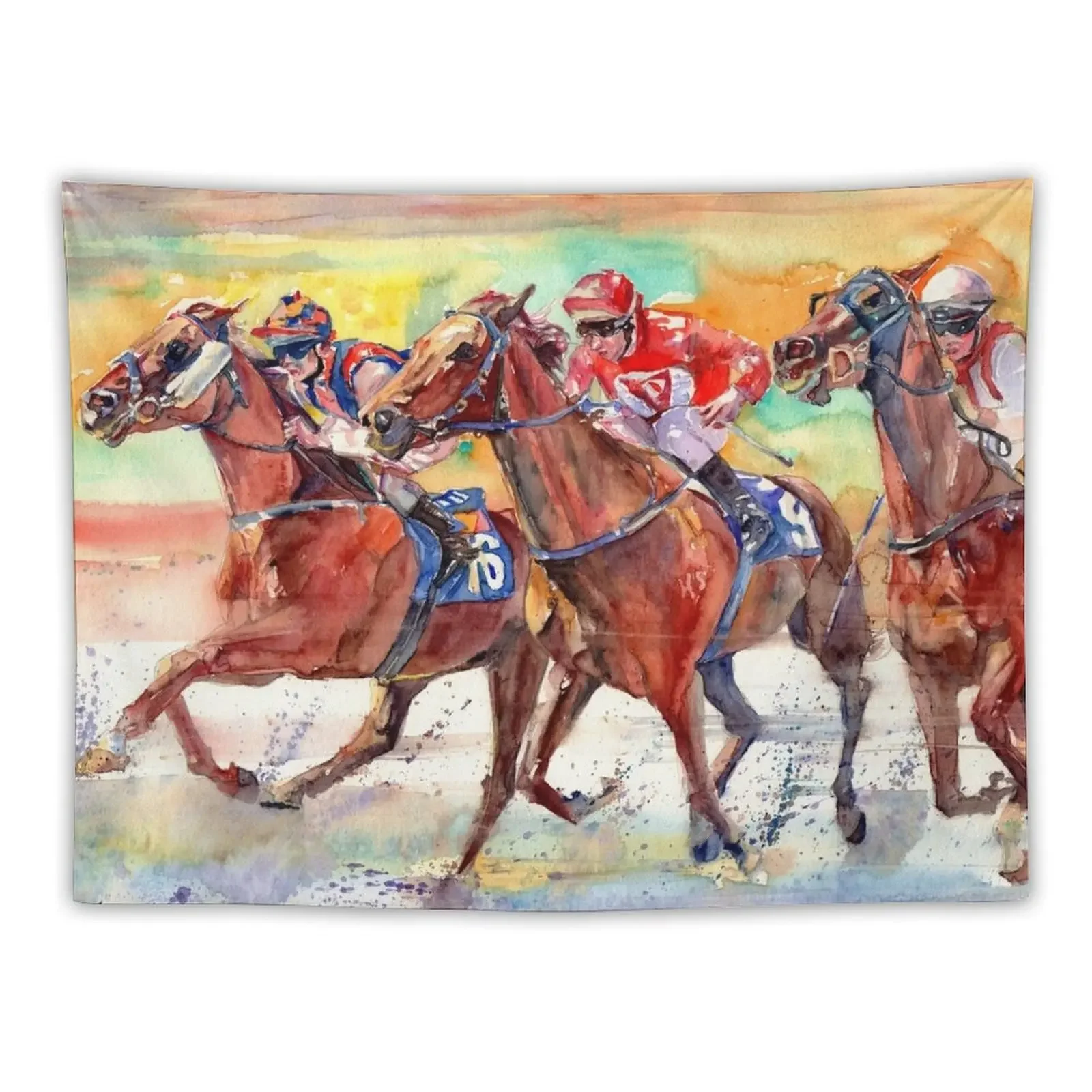 

Thoroughbred Racing Tapestry Home And Comfort Decor Room Ornaments Cute Decor Tapestry