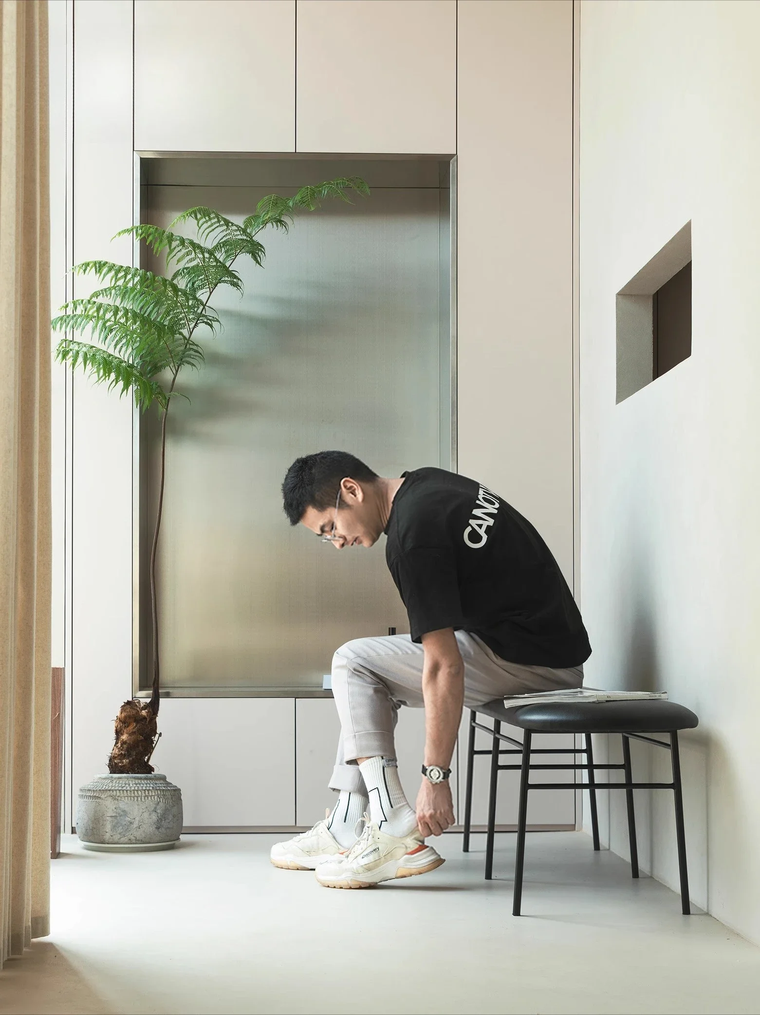 /مقعد تغيير الأحذية المزدوج للمطاعم #2