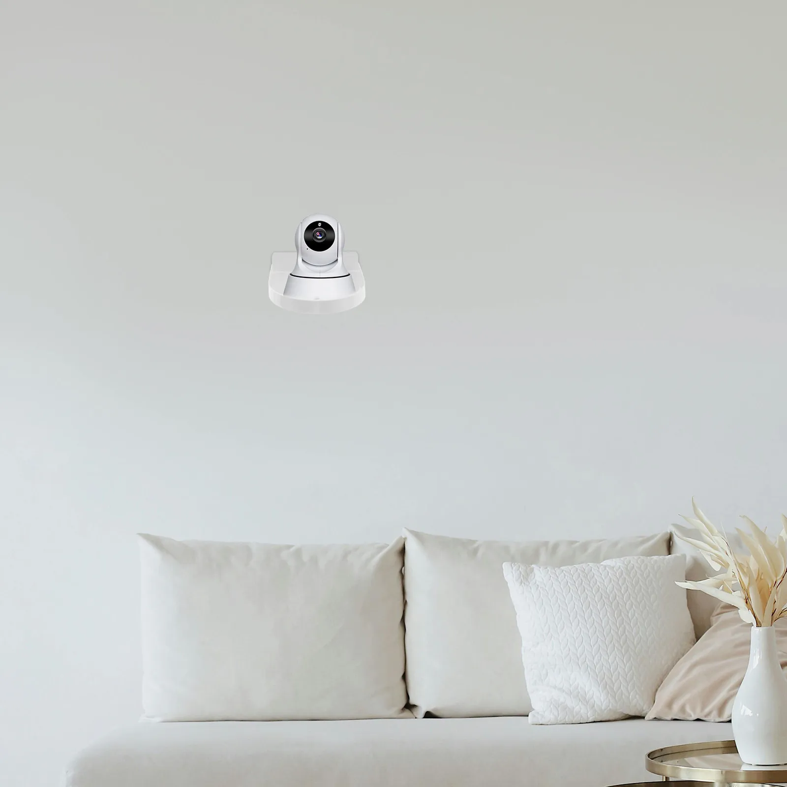 2Pcs Camera Mounting Bracket Adhesive Wall Mount Floating Shelf for Security Cameras Monitors Stable Reliable Hold