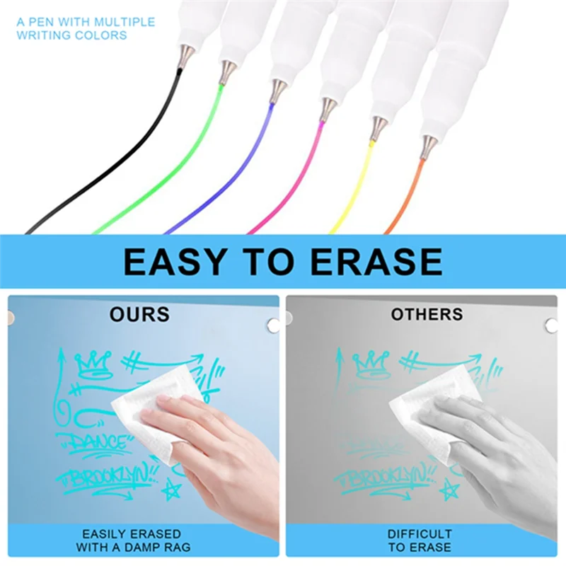 Latest Dimensional Magnetic Transparent Acrylic Weekly Plan Notes Message Board Erasable DIY Magnetic Refrigerator Sticker