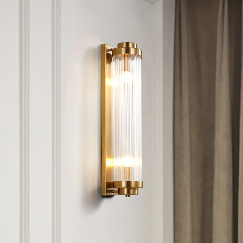 High Quality Classic Shining Golden Living Room Sconce Hotel Lobby Long Creative Wall Lights Lighting LED Lamp