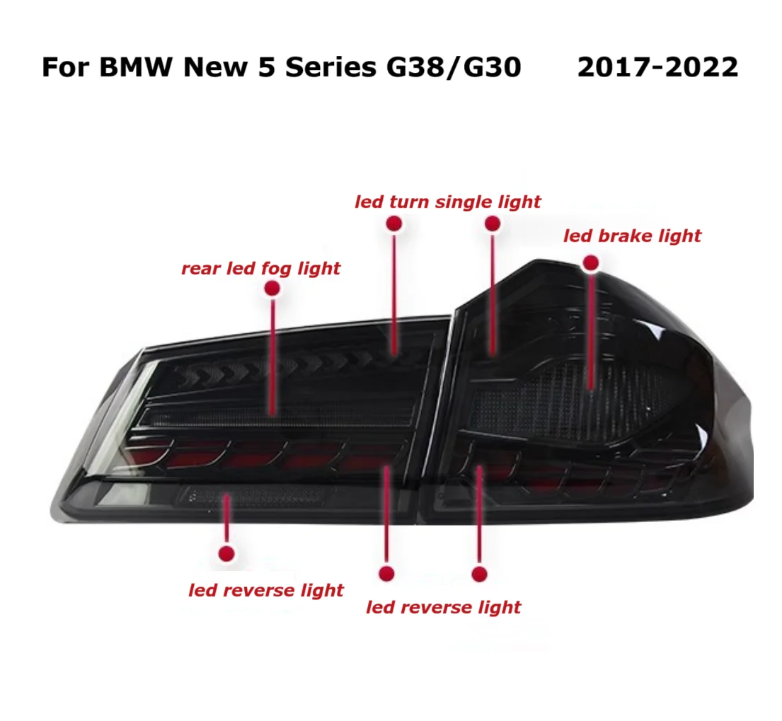 ل 2017-2022 BMW جديد 5 سلسلة G38 مجموعة المصابيح الخلفية G30 مع مقياس Donglong LED مصباح إشارة الانعطاف المتدفق