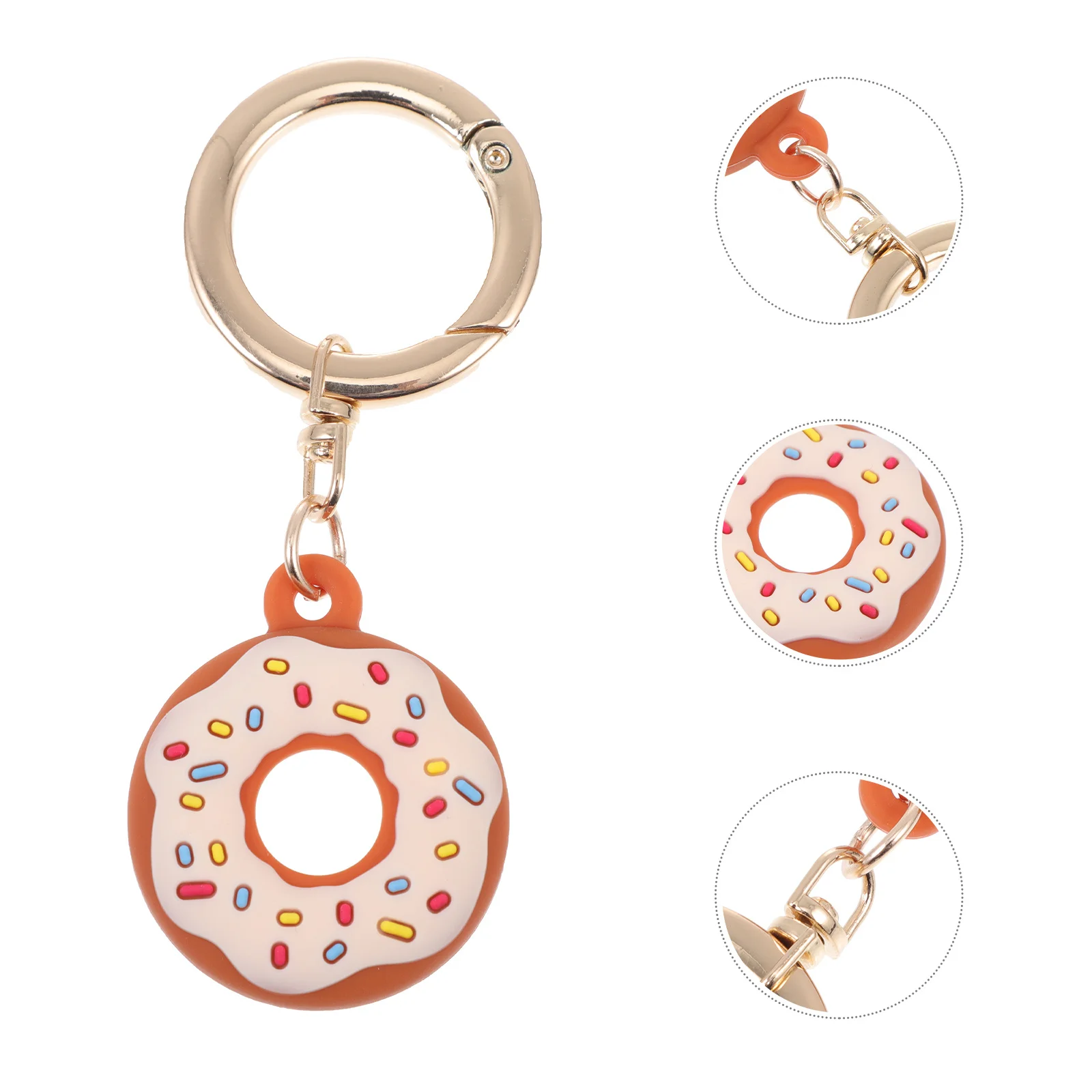 

1Pcs Smart Tracer Soft Shell Protective Cover Beige Shockproof Anti-Scratch Lightweight Doughnut-Shaped Case for Keys