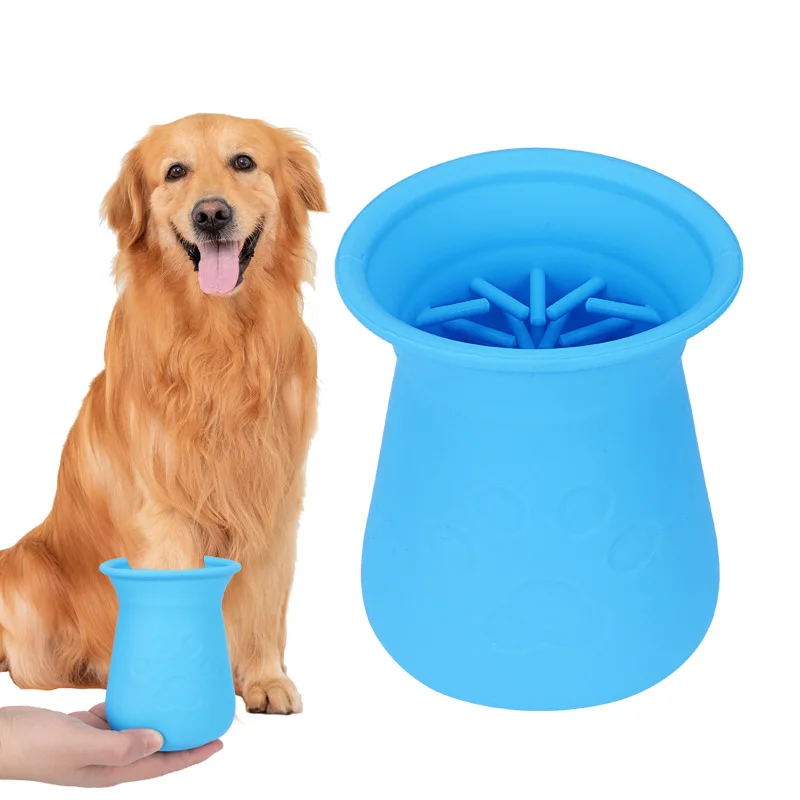 Silicone Dog Foot Washing Cup, Bath Cleaning Products, High-Density Teeth, 1Pc