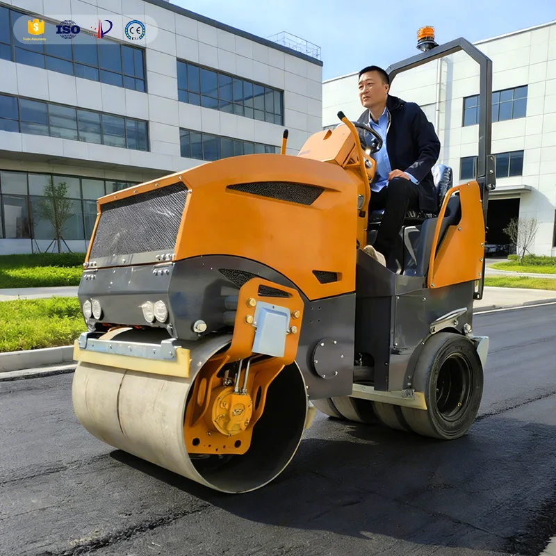 Road Machinery 2ton 3ton 1ton Mini Compactor Road Roller Double Drum Road Roller for Sale