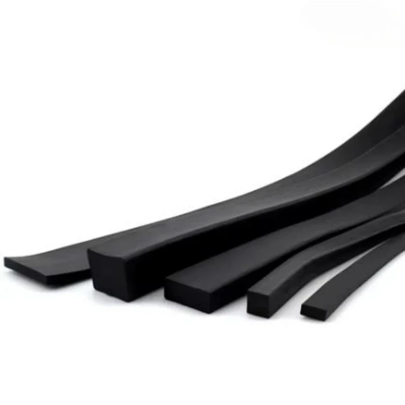 Schwarzer massiver NBR-Nitrilkautschuk-Vierkantstreifen 1-10M ölbeständig für Marineabdichtungen 3x3mm bis 22x22mm – Detail 3