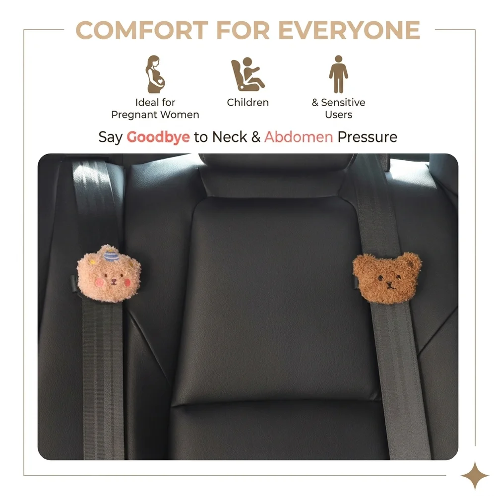 Cute Car Seat Belt Adjuster Clip Seat Belt Limite Relastic Adjuster Safety Belt Buckle Fixing Clip For Pregnant Woman's