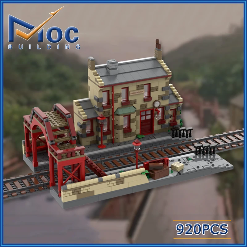 Classic Movie MOC Hogsmeade Station Model Building Block DIY Philosopher\'s Stone Assembly Bricks Toy For Children MOC-144079