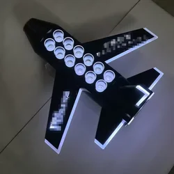 Custom logo 12 shot glasses Rocket Airplane Glorifier 6 bottles Presenter VIP Service for Night Club bar lounge party events