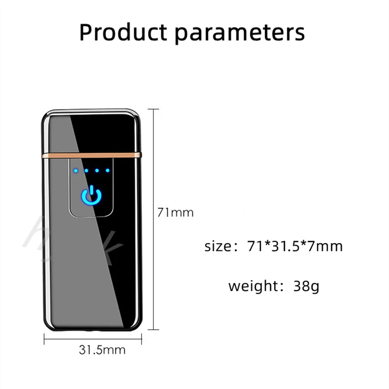 Mini Metal Touch zapalniczka elektryczna USB akumulator dwustronny wolfram wiatroodporny lżejszy osobowość kreatywny męski prezent