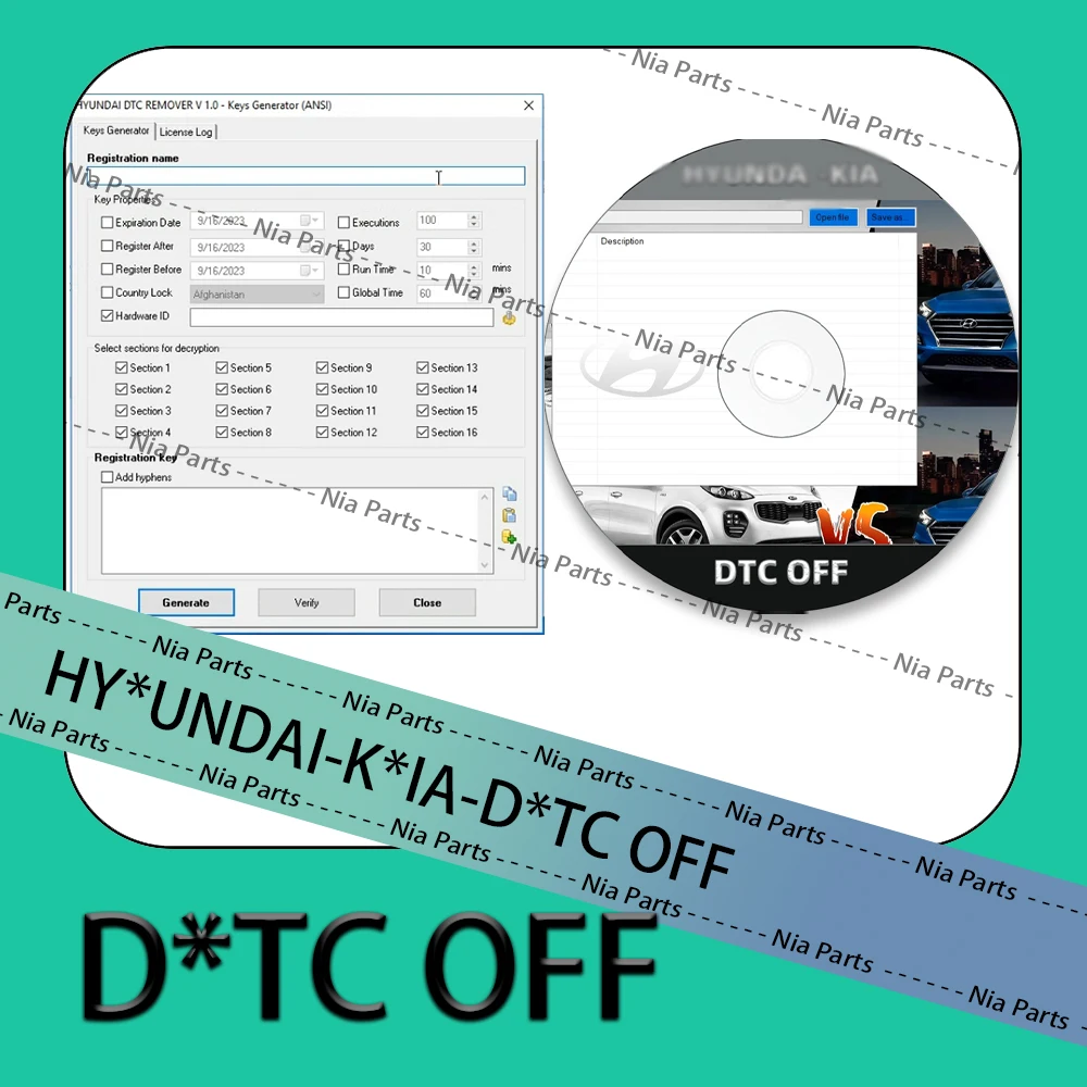 

K-IA D-TC OFF H-YUNDAI Code reader scanner automotriz Auto Repair diagnostics for cars D-TC off Repair interface tuning Program