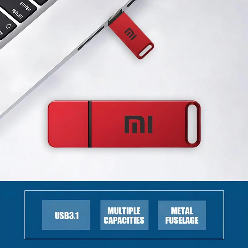 XIAOMI USB 3.1 2TB Original Flash Drive High-Speed Pen Drive 1TB Metal Waterproof Type-C USB Memory For Computer Storage Devices