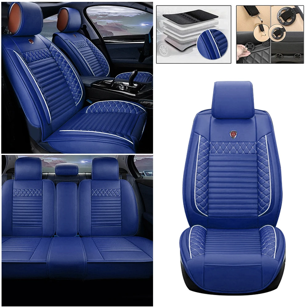 Leather Car Seat Covers For Dodge Avenger Caliber Dart Magnum Neon Nitro Charger Intrepid Full Set Car Interior Accessories