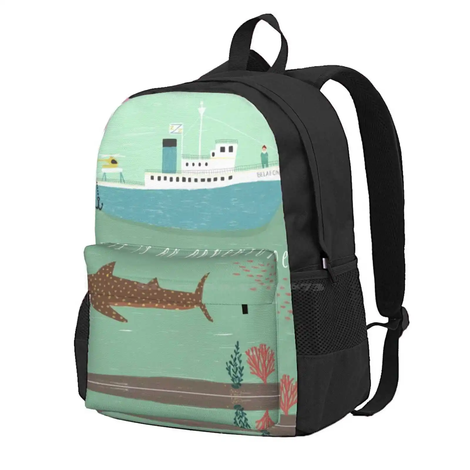 The Belafonte Hot Sale Schoolbag Backpack Fashion Bags Joyce The Life Aquatic Bill Murray Boat Wes Anderson Water Funny