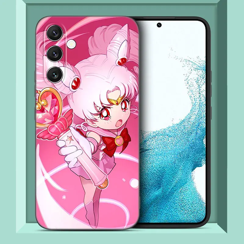 Pretty Soldier S-Sailor Moon Case For Samsung A13 A22 A24 A32 4G A14 A23 A25 A34 A52S A53 A54 A73 5G A11 A12 A31 A33 A50 A51 A70