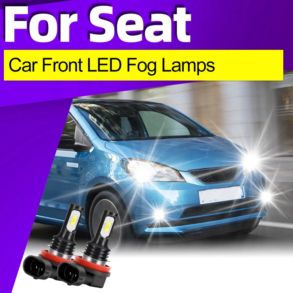 

2 шт. светодиодные противотуманные фары 6000K противотуманные лампы 12 В H8 H11 для Seat Toledo MK4 KG 2012-2019 Leon MK3 5F 2013-2018 Ibiza MK4 2013 2014-2016