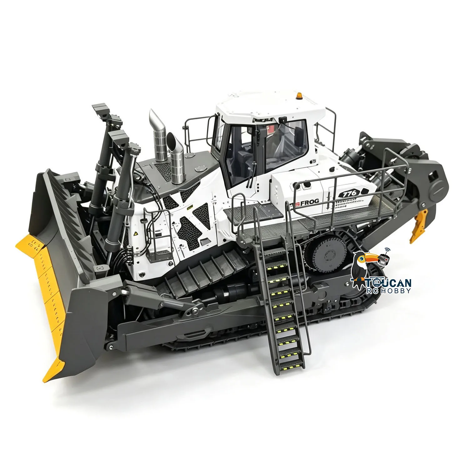 1/14 Metal LR776 SFROG RC Hydraulic Bulldozer 3way Blade 7CH Valve Automatic Grease System Electric Wiper FrSky X20R Radio Truck