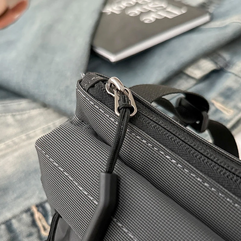 حقيبة كروس نايلون مقاومة للماء للرجال والنساء، حقيبة كتف خفيفة الوزن للجنسين، لون خالص، أزياء ترفيهية #3