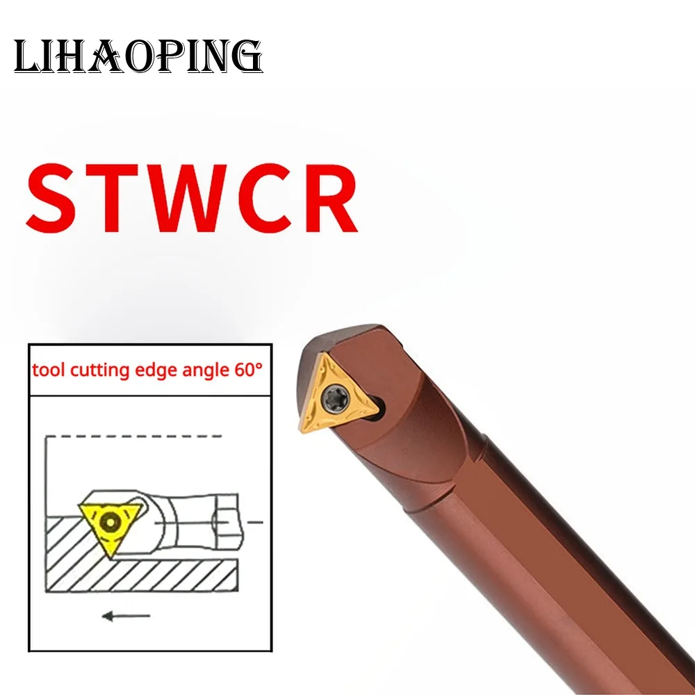 

STWCR Spring Steel Internal Tools Holder D08K D10K D12M D14N D16Q STWCR09 STWCR11 08mm 10mm 12mm Boring Bar Shank D08K-STWCR09