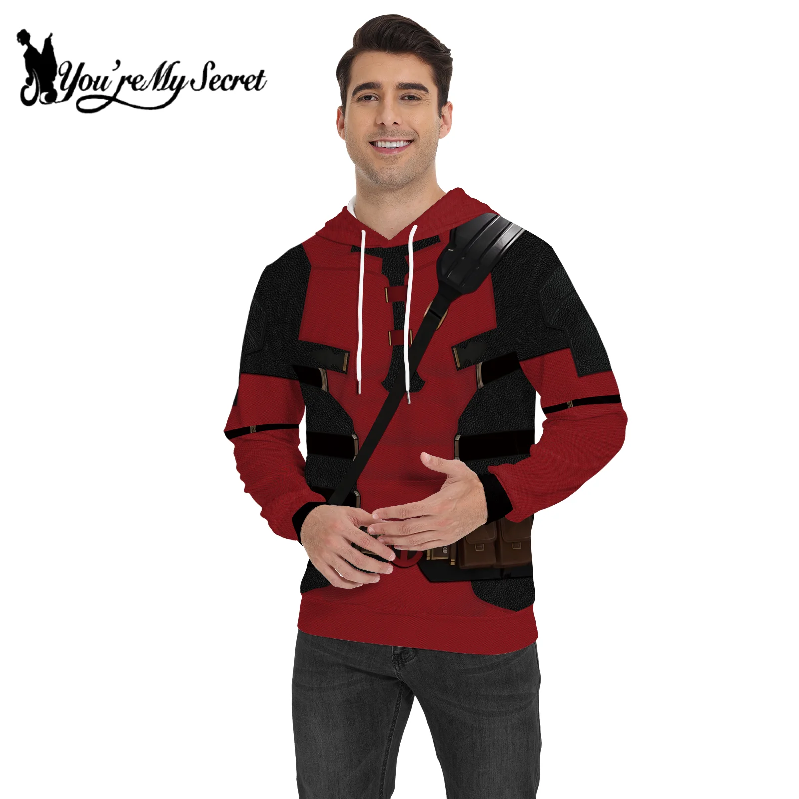 [You\'re My Secret] Cosplay Deadpool Superhero Hoodie Wolverine Cosplay Costume James Howlett Party Party Carnival Pullover Tops