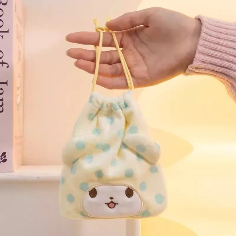Sanrio Hello Kitty Kuromi mélodie cannelle Kawaii personnage en peluche jouets en peluche cordon dessin animé sac pièce de monnaie porte-monnaie cadeaux
