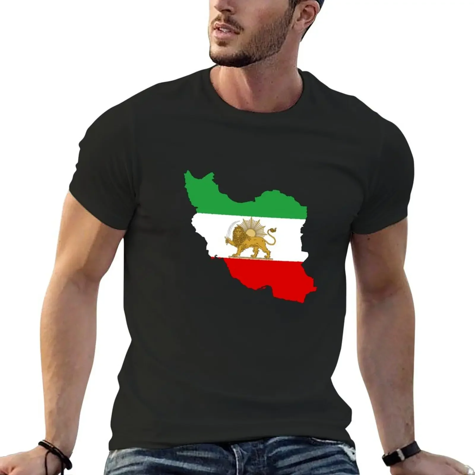 

Persian Flag/Map T-Shirt cheap stuff sublime heavyweights vintage graphic tee men clothings