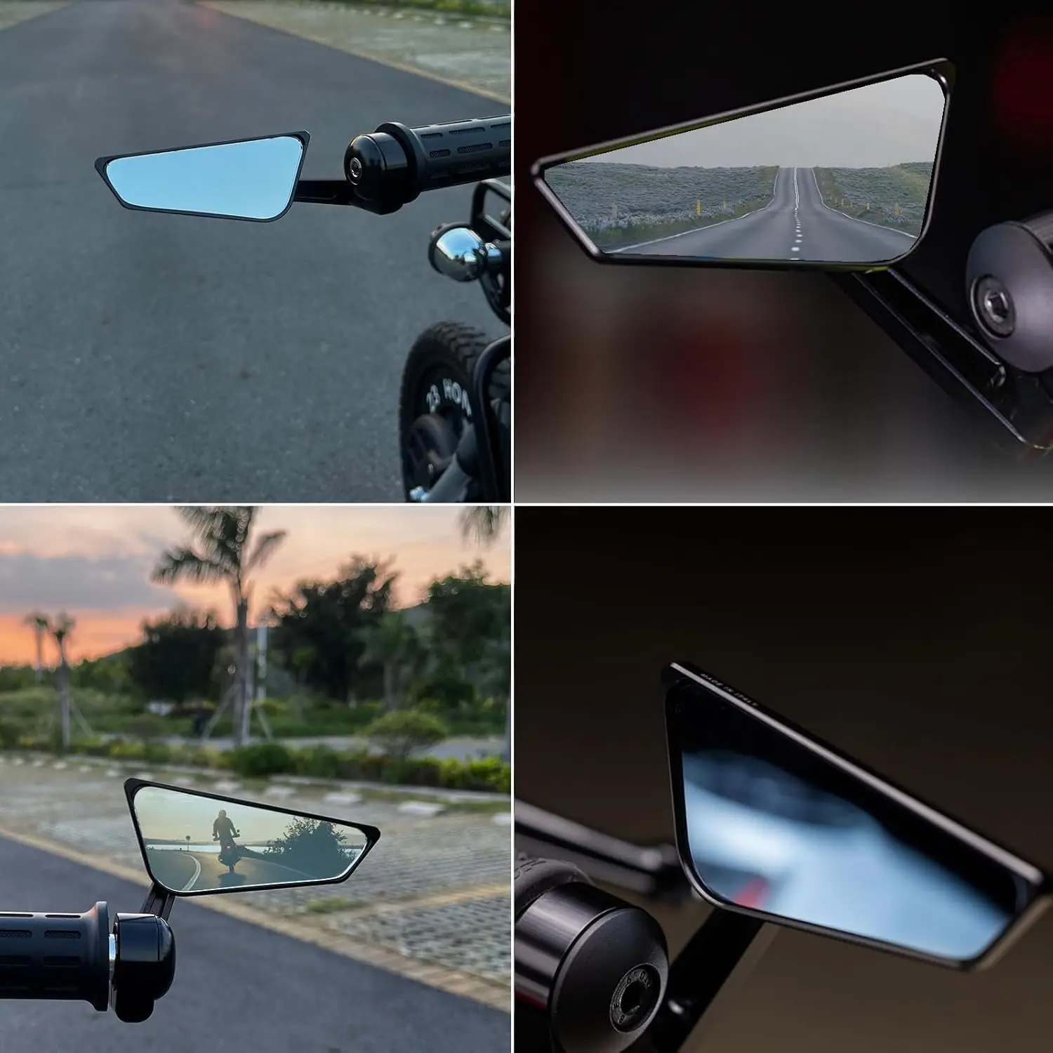 For Universal New Motorcycle Rearview Mirrors Scooter Bar End Handlebar Mirror Rear View Mirror Accessories