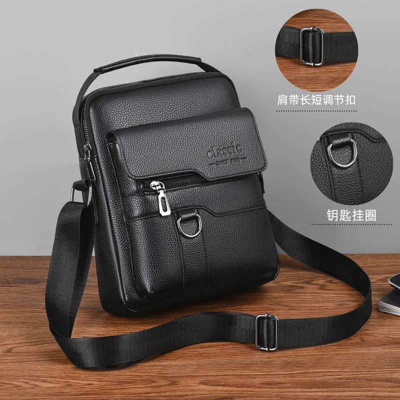 Men's Business Duty Single Shoulder Crossbody Bag Large Capacity Wearable Men's Tote Shoulder Bag