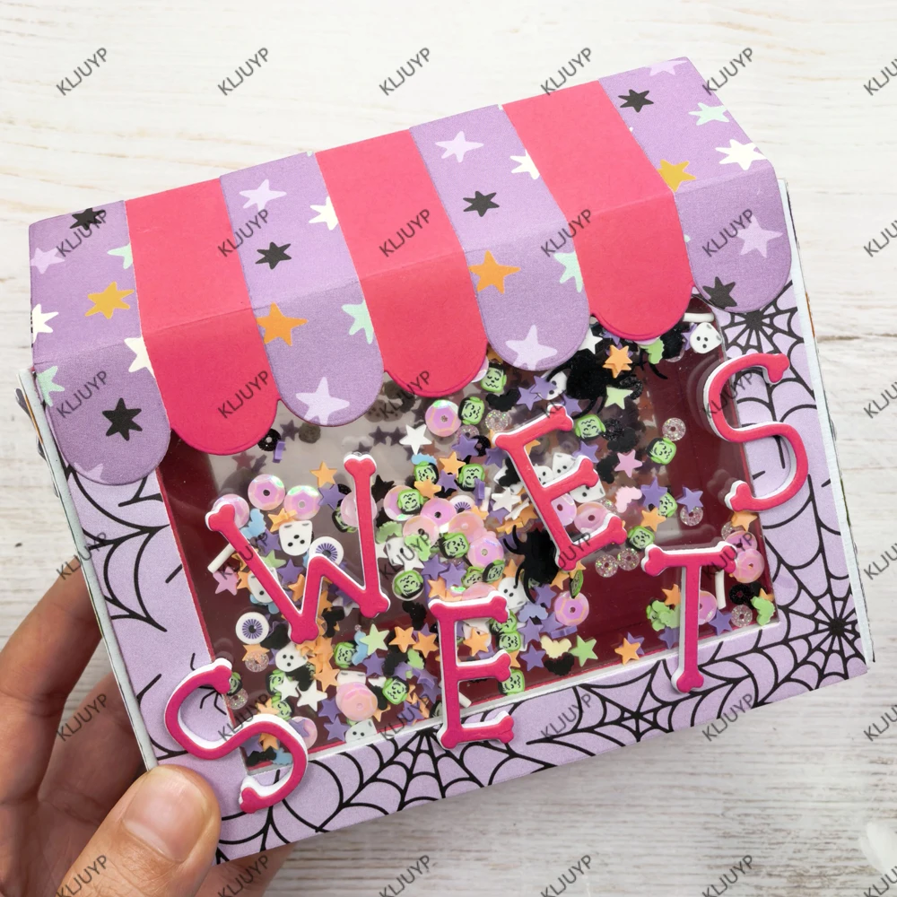 KLJUYP 3D Shop Gift Box Metal Cutting Dies Stencils for DIY Scrapbooking/album Decorative Embossing DIY Paper Cards view 2