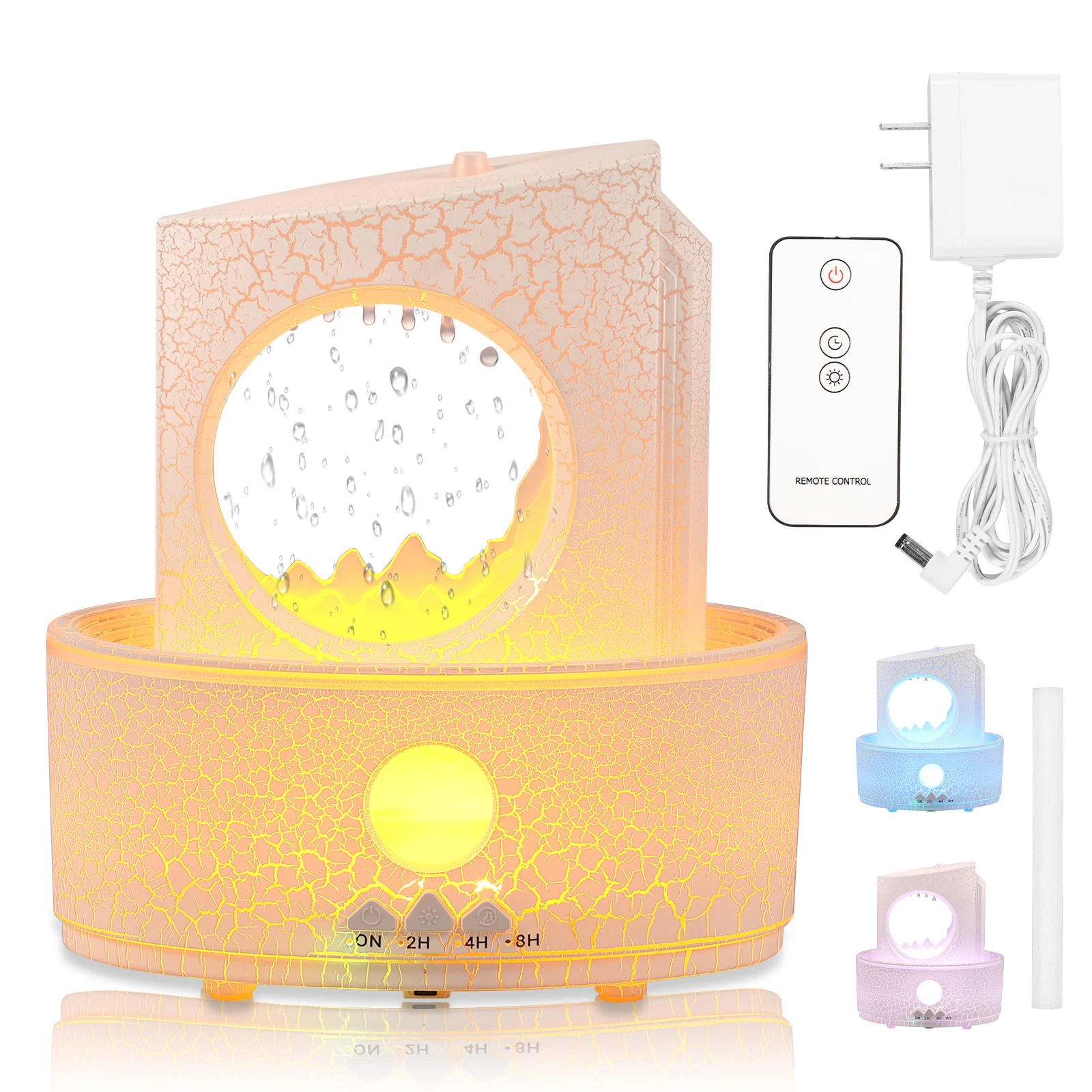 Raindrop Humidifier 180ml Essential Oil Humidifier Low Noise Water Drip Humidifier 3 Timer Settings Aroma Diffuser Humidifier