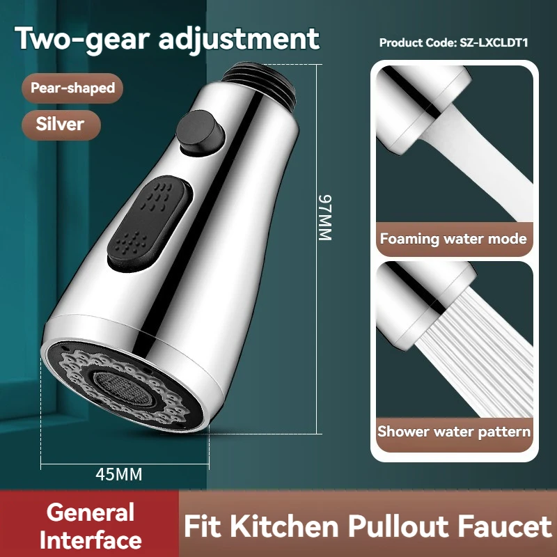 

Кухонный выдвижной смеситель, насадка-распылитель, 3 режима, ABS, экономия воды, раковина для ванной комнаты, распылительная головка для душа для подключения 1/2 дюйма